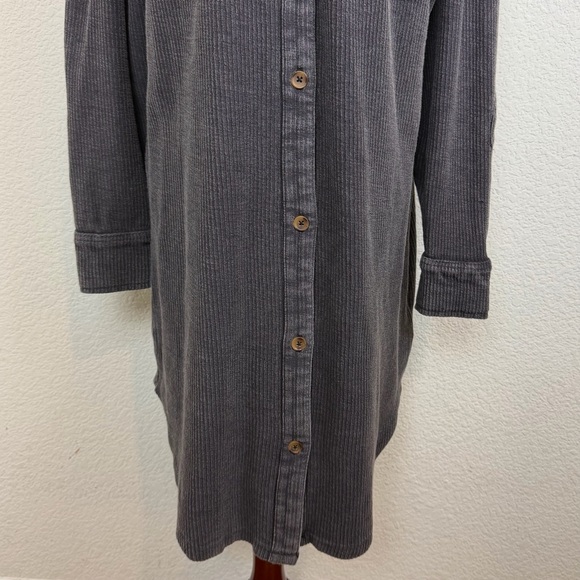 Pilcro by Anthropologie Duster Shacket Oversized Button Front Cozy Cotton - Picture 7 of 12